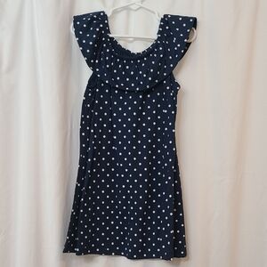 Navy Polka Dot Dress